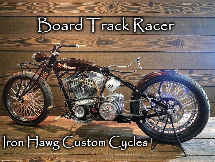 Board Track Racer Bobber Motorcycle Build by Iron Hawg Custom Cycles Hazleton PA